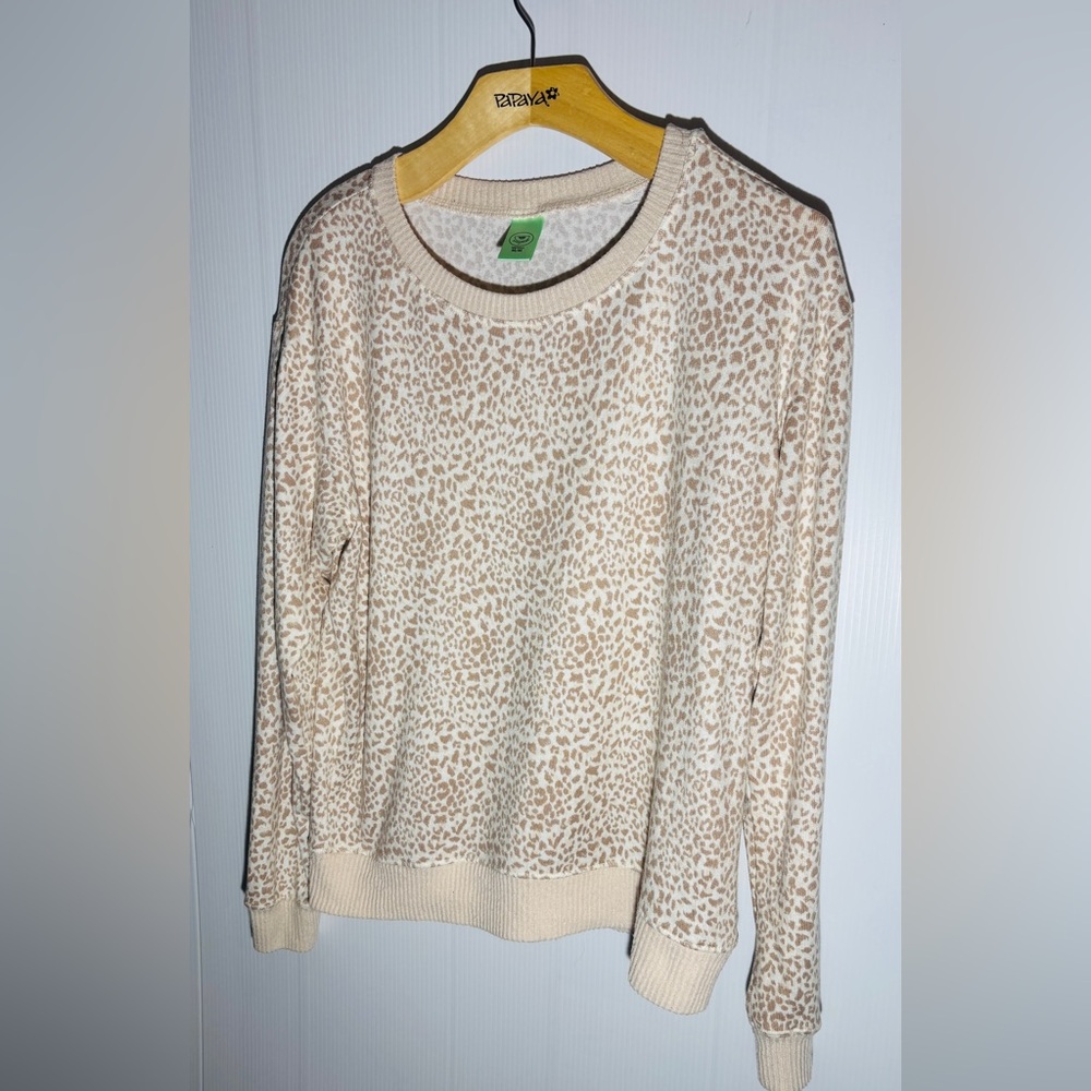 Honeydew Intimates Beige Animal Print Sweater